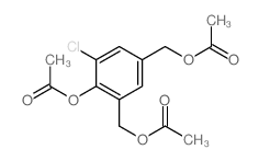 [2-acetyloxy-5-(acetyloxymethyl)-3-chloro-phenyl]methyl acetate Structure