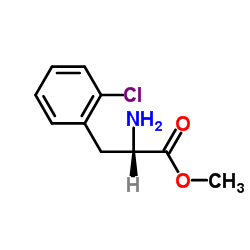 METHYL (2S)-2-AMINO-3-(2-CHLOROPHENYL)PROPANOATE结构式