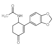 Acetamide,N-[2-(1,3-benzodioxol-5-yl)-4-oxo-2-cyclohexen-1-yl]- Structure