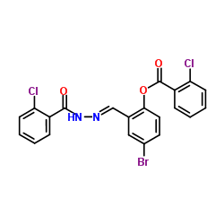 4-Bromo-2-{(E)-[(2-chlorobenzoyl)hydrazono]methyl}phenyl 2-chlorobenzoate Structure