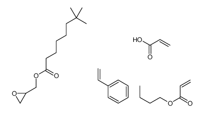 butyl prop-2-enoate,oxiran-2-ylmethyl 7,7-dimethyloctanoate,prop-2-enoic acid,styrene Structure