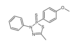 2-(4-Methoxy-phenyl)-5-methyl-3-phenyl-3H-[1,3,4,2]thiadiazaphosphole 2-sulfide结构式