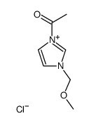 3-acetyl-1-(methoxymethyl)-1H-imidazol-3-ium chloride结构式