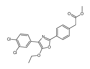 methyl 2-[4-[4-(3,4-dichlorophenyl)-5-ethoxy-1,3-oxazol-2-yl]phenyl]acetate结构式