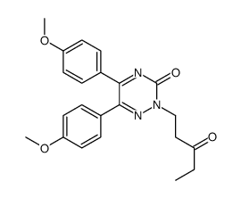 5,6-bis(4-methoxyphenyl)-2-(3-oxopentyl)-1,2,4-triazin-3-one结构式