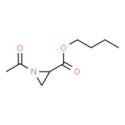 2-Aziridinecarboxylic acid,1-acetyl-,butyl ester Structure