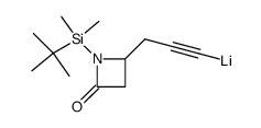 (3-(1-(tert-butyldimethylsilyl)-4-oxoazetidin-2-yl)prop-1-yn-1-yl)lithium结构式