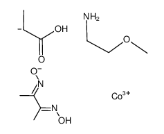(1-carboxyethyl)(2-methoxyethylamine)bis(dimethylglyoximato)cobalt(III) Structure