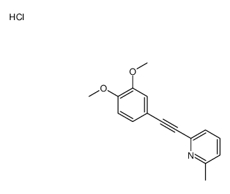 2-[2-(3,4-dimethoxyphenyl)ethynyl]-6-methylpyridine,hydrochloride结构式
