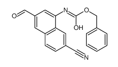 benzyl N-(7-cyano-3-formylnaphthalen-1-yl)carbamate结构式