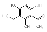 2(1H)-Pyridinone,5-acetyl-3-ethyl-4-hydroxy-6-mercapto- Structure