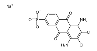 Monosodium 5,8-diamino-6,7-dichloro-9,10-dihydro-9,10-dioxoanthracene-2-sulphonate Structure