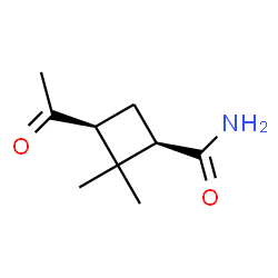 Cyclobutanecarboxamide, 3-acetyl-2,2-dimethyl-, cis- (9CI) structure