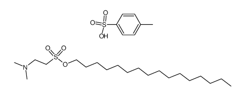 hexadecyl 2-(dimethylamino)ethane-1-sulfonate 4-methylbenzenesulfonate结构式