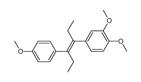 3-(p-methoxyphenyl)-4-(3',4'-dimethoxyphenyl)-3-hexene Structure