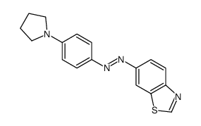 Benzothiazole, 6-((4-(1-pyrrolidinyl)phenyl)azo)- structure