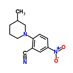 2-(3-Methyl-1-piperidinyl)-5-nitrobenzonitrile结构式