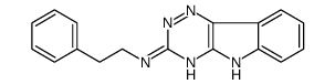 N-(2-phenylethyl)-5H-[1,2,4]triazino[5,6-b]indol-3-amine Structure