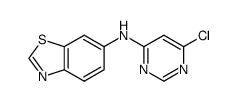 N-(6-chloropyrimidin-4-yl)benzo[d]thiazol-6-amine Structure