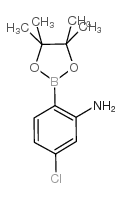 5-氯-2-(4,4,5,5-四甲基-1,3,2-二氧硼杂环戊烷-2-基)苯胺结构式