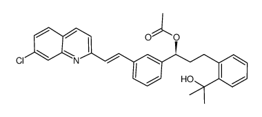 (S)-1-(3-((E)-2-(7-chloroquinolin-2-yl)vinyl)phenyl)-3-(2-(1-hydroxy-1-methylethyl)phenyl)propyl acetate Structure