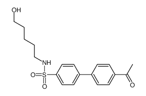 4-(4-acetylphenyl)-N-(5-hydroxypentyl)benzenesulfonamide结构式
