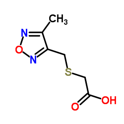 {[(4-Methyl-1,2,5-oxadiazol-3-yl)methyl]sulfanyl}acetic acid Structure