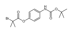 4-(tert-butoxycarbonylamino)phenyl 2-bromo-2-methylpropanoate Structure