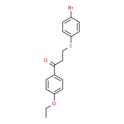 3-[(4-BROMOPHENYL)SULFANYL]-1-(4-ETHOXYPHENYL)-1-PROPANONE结构式