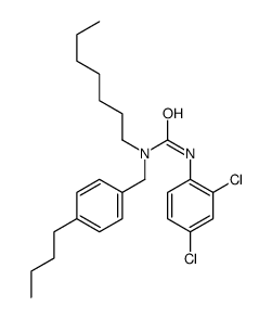 1-[(4-butylphenyl)methyl]-3-(2,4-dichlorophenyl)-1-heptylurea Structure