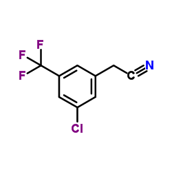 3-氯-5-(三氟甲基)苯乙腈结构式