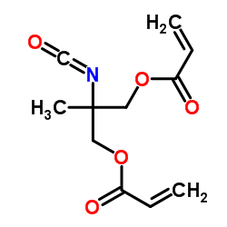 2-Isocyanato-2-methylpropane-1,3-diyl diacrylate结构式