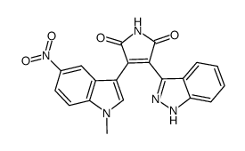 3-(1H-indazol-3-yl)-4-(1-methyl-5-nitro-1H-indol-3-yl)-pyrrole-2,5-dione Structure