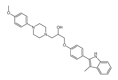 1-[4-(4-methoxyphenyl)piperazin-1-yl]-3-[4-(3-methyl-1H-indol-2-yl)phenoxy]propan-2-ol Structure