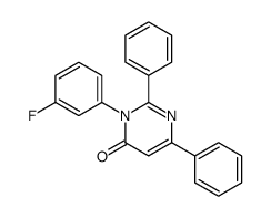 3-(3-fluorophenyl)-2,6-diphenylpyrimidin-4-one结构式