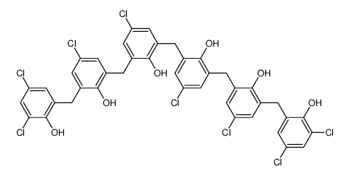 bis-{5-chloro-3-[5-chloro-3-(3,5-dichloro-2-hydroxy-benzyl)-2-hydroxy-benzyl]-2-hydroxy-phenyl}-methane结构式