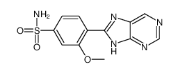 3-methoxy-4-(7H-purin-8-yl)benzenesulfonamide Structure