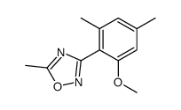 3-(2-methoxy-4,6-dimethylphenyl)-5-methyl-1,2,4-oxadiazole结构式