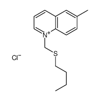 1-(butylsulfanylmethyl)-6-methylquinolin-1-ium,chloride Structure