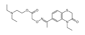 2-(diethylamino)ethyl 2-[(E)-1-(4-ethyl-3-oxo-1,4-benzothiazin-6-yl)ethylideneamino]oxyacetate Structure