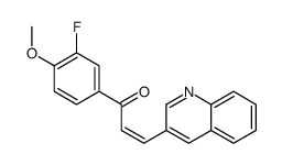 1-(3-fluoro-4-methoxyphenyl)-3-quinolin-3-ylprop-2-en-1-one Structure