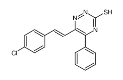 6-[2-(4-chlorophenyl)ethenyl]-5-phenyl-2H-1,2,4-triazine-3-thione Structure