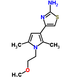 4-[1-(2-Methoxyethyl)-2,5-dimethyl-1H-pyrrol-3-yl]-1,3-thiazol-2-amine Structure