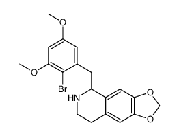 (+-)-5-(2-bromo-3,5-dimethoxybenzyl)-5,6,7,8-tetrahydro-[1,3]dioxolo[4,5-g]isoquinoline Structure