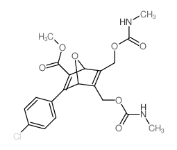 methyl 3-(4-chlorophenyl)-5,6-bis(methylcarbamoyloxymethyl)-7-oxabicyclo[2.2.1]hepta-2,5-diene-2-carboxylate结构式