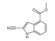 Methyl 2-cyano-1H-indole-4-carboxylate结构式