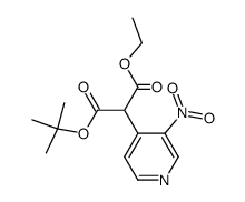 1 -(tert-butyl) 3-ethyl 2-(3 -nitropyridin-4-yl)malonate Structure