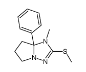 5,6,7,7a-tetrahydro-1-methyl-2-methylthio-7a-phenyl-1H-pyrrolo<1,2-b><1,2,4>triazole Structure