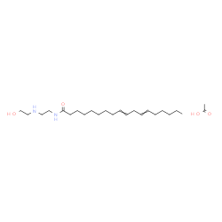 N-[2-[(2-hydroxyethyl)amino]ethyl]octadeca-9,12-dienamide monoacetate Structure