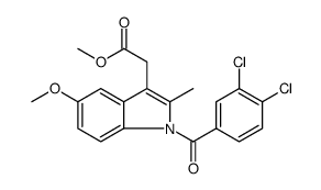 1H-Indole-3-acetic acid, 1-(3,4-dichlorobenzoyl)-5-methoxy-2-methyl-, methyl ester Structure